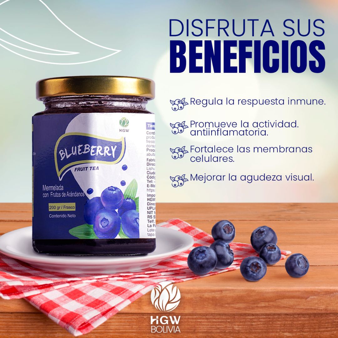 Deliciosa Mermelada de Arándanos HGW